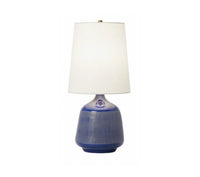 Blue Etched Ceramic Table Lamp