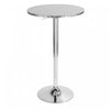 LumiSource Bistro Contemporary Adjustable Round Bar Dining Table - Silver