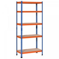 Homcom 5-tier Storage Shelf Rack With Adjustable Shelves