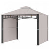 Outsunny 10' X 10' Outdoor Gazebo With Adjustable Dual Canopy, Double roof Gazebo Canopy, Three Sizes, For garden, patio, backyard, Deck, Porch