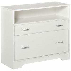 Vinsetto 2 Drawers File Cabinet With Hanging Rail