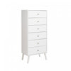 Milo Tall 6-Drawer Chest - White