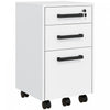 Homcom 3 Drawer File Cabinet With Hanging Bar For Letter A4 Size