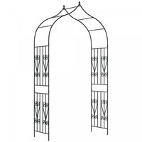Outsunny 8.7ft Garden Arch Trellis With Scrollwork Wedding Arbor For Roses