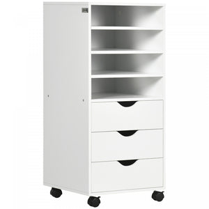 Vinsetto 3 Drawer Filing Cabinet With 4 Open Shelves