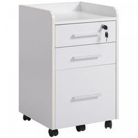 Homcom File Cabinet With 3 Lockable Drawers