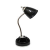 Limelights Flossy Desk Lamp with Outlet - Black