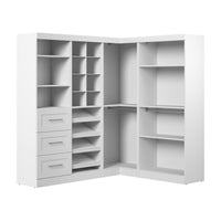 Bestar Pur 83 W Walk-In Closet Organizer - White