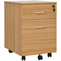 Vinsetto 2 Drawer Filing Cabinet With Lock