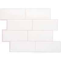 Smart Tiles Peel and Stick 4-Sheet 12 x 9 Backsplash - Metro Campagnola