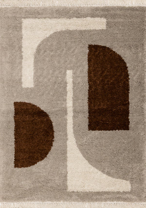 Bella Abstract Shapes Area Rug - 5'3