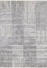 Eva Distressed Squares Fringe Area Rug - 5'3