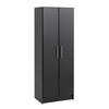 Elite Deep Storage Cabinet with Fixed & Adjustable Shelves - Black