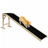 Pawhut Pet Ramp Bed Steps For Dogs Cats Non-slip Carpet Top Platform Pine Wood 74