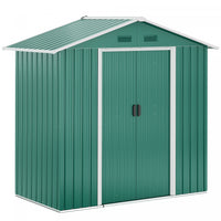 Outsunny 6.5ft X 3.5ft Metal Garden Shed, Large Outdoor Shed Storage Building With Double Sliding Do