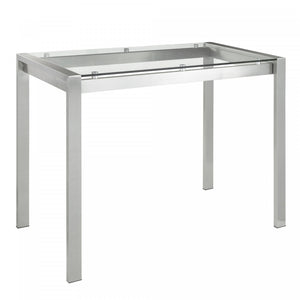 LumiSource Fuji Glass Contemporary Counter-Height Dining Table