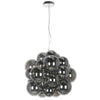 Dainolite Comet 6 Light Chandelier Polished Chrome Finish Smoked Glass Lamp