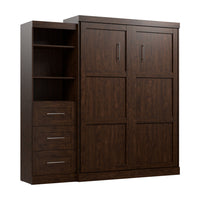 Bestar Pur Queen Murphy Bed and Storage Unit with Drawers 90-Inch Wall Bed