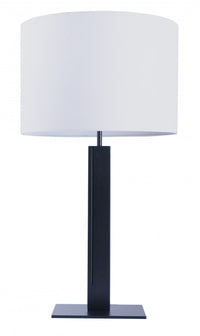 Black Matte Etched Groove Table Lamp