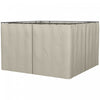 Outsunny 10' X 10' Universal Gazebo Sidewall Set With 4 Panels, Hooks/c-rings Included For Pergolas & Cabanas, Beige