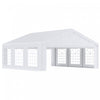 Outsunny 20' X 20' Heavy Duty Party Tent, Carport Garage Canopy, Patio Gazebo Canopy With Removable Sidewall, White