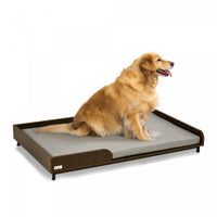 Pawhut Elevated Dog Bed Frame, Furniture Style Pet Sofa, Modern Portable Cat Lounge, With Soft Cushi