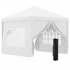 Outsunny 10'x10' Outdoor Pop Up Party Tent Gazebo Canopy With Carrying Bag (white)