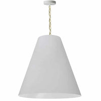 Dainolite Anaya 1 Light Pendant Large Aged Brass White Shade Lamp