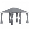 Outsunny 10' X 13' Outdoor Patio Gazebo Garden Pavilion Backyard Canopy Party Tent Shelter Summer Sun Shade W/ Steel Frame And Curtains, Grey