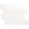 Smart Tiles Peel and Stick 4-Sheet 12 x 9 Backsplash - Metro Blanco