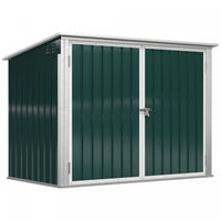 Outsunny 6x3 Ft Outdoor Storage Shed, Horizontal Garbage Can Organizer With Double Door And Lid Rubb