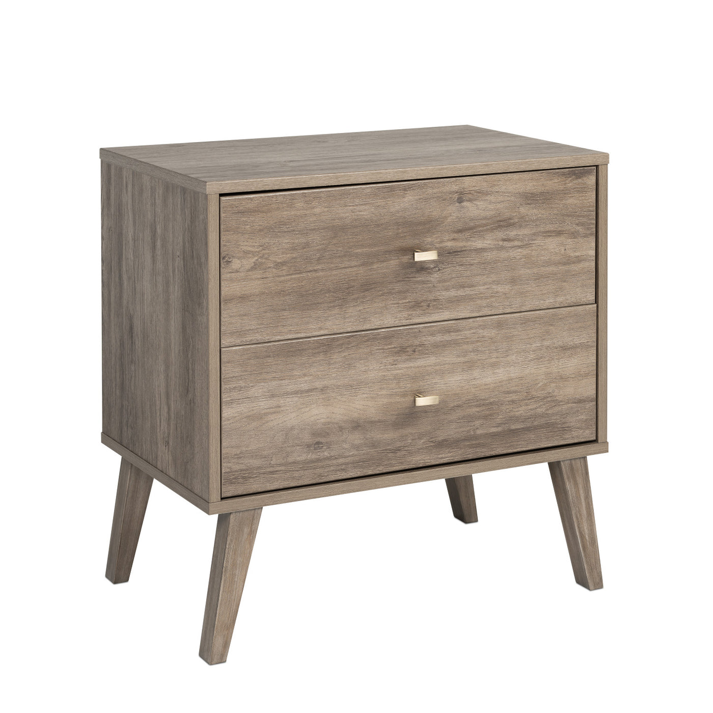 Prepac milo 2 drawer deals nightstand with open shelf