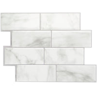 Smart Tiles Peel and Stick 4-Sheet 12 x 9 Backsplash - Metro Carrera