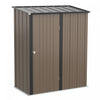 Outsunny 5' X 3' Outdoor Storage Shed, Steel Garden Shed With Single Lockable Door, Tool Storage House For Backyard, Patio, Lawn, Brown