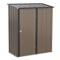 Outsunny 5' X 3' Outdoor Storage Shed, Steel Garden Shed With Single Lockable Door, Tool Storage Hou