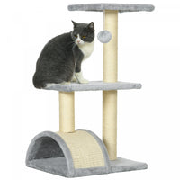 Pawhut Cat Tree Tower For Indoor Cats, 28 Inches Climbing Activity Center W/ Sisal Scratching Post, 