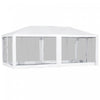 Outsunny 19'x9' Party Tent Gazebo Canopy Garden Sun Shade For Outdoor Event With Removable Mosquito Mesh Netting, White