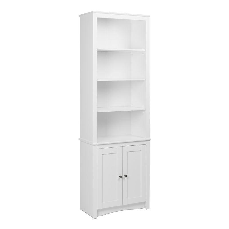 Tall Bookcase with Two Shaker Doors - White | The Brick