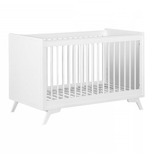 Milos Baby Crib with Adjustable Height - Pure White