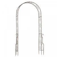 Outsunny 7.5ft Garden Metal Arch Outdoor Walkway Arbor For Decorative Climbing Vine Plants Patio Law