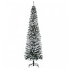 Homcom Snow Flocked Pencil Christmas Tree Slim Artificial Christmas Tree