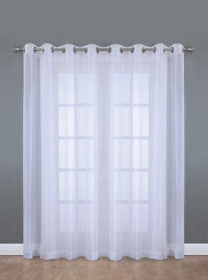 Habitat Voile White Extra Grommet Curtain Panel - 112 x 96