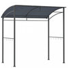 Outsunny 7' X 5' Bbq Grill Gazebo Tent Garden Grill Metal Frame And Canopy With Hooks Outdoor Sun Shade Grey