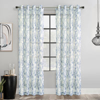 Habitat Jenny Indigo Light Filtering Grommet Curtain Panel - 52 x 84