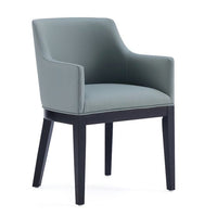 Manhattan Comfort Gansevoort Modern Faux Leather Dining Chair - Pewter