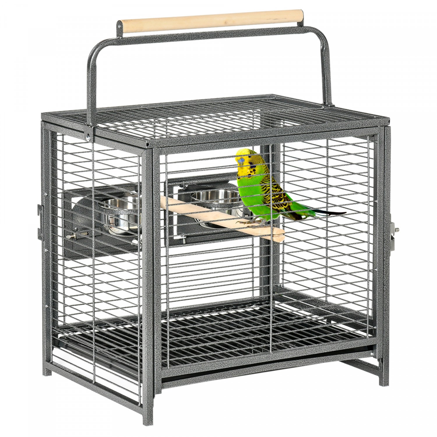 Pawhut Bird Travel Carrier Cage For Parrots Conures African Grey Co. The Brick