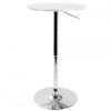 LumiSource Adjustable Contemporary Bar Dining Pub Table - White