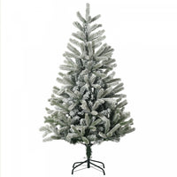 Homcom 5ft Artificial Snow-flocked Christmas Tree With 521 Tips