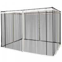 Outsunny Replacement Mosquito Netting For Gazebo 10' X 10' Black Screen Walls For Canopy With Zipper