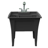 Tewel Laundry Tub Accent Cabinet - Black